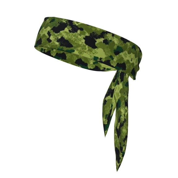 Tie Headbands Camouflage Print Art Sports Bandana Hair Band Elastic Karate Adjustable Non Slip Hairband For Men Women