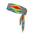 thumbnail image 1 of Tie Headbands Divergent Colored Stripes Print Sports Bandana Hair Band Elastic Karate Adjustable Non Slip Hairband For Men Women, 1 of 7