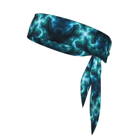Tie Headbands Trippies Galaxy Space Sports Bandana Hair Band Elastic Karate Adjustable Non Slip Hairband For Men Women