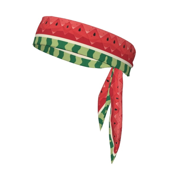 Tie Headbands Watermelon Pattern Sports Bandana Hair Band Elastic Karate Adjustable Non Slip Hairband For Men Women