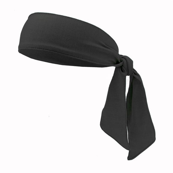 Tie Headbands for Women, Men, & Kids - Karate Headband, Ninja Headbands, Tie Headbands for Muay Thai, Softball, Basketball, Sports & Tennis - Pirate & Athletic Headbands - Sweat Wicking Headbandblack