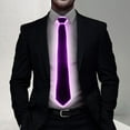 thumbnail image 1 of Tie Led Light Up Tie For Men Glowing Party Accessory Novelty Fashion Statement Perfect For Raves Weddings Night Events Purple One Size, 1 of 5