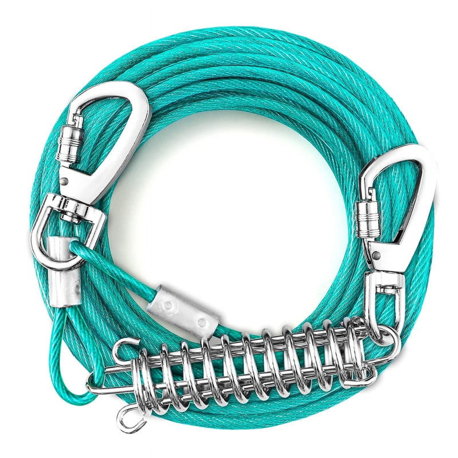 Tie Out Cable for Dogs Outside,30 FT Chew Proof Dog Runner for Yard, Dog Tie Out Cable for Dogs