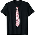 thumbnail image 1 of Tie Red Hearts Cool Funny Valentines Day Gift Men Boy Kids T-Shirt, 1 of 4