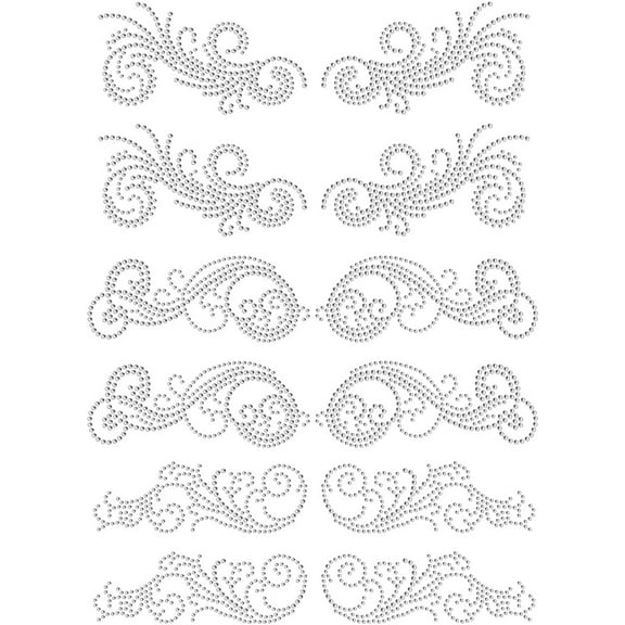 Tie Rhinestonet Iron on Transfer 11.7x8.3 Inch Heat Transfer Decal Bling Patch Clear Rhinestone Template Clothing Repair Applique for T-Shirt Clothing Pants Bags