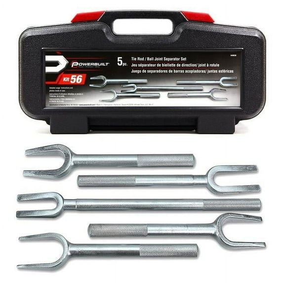 Tie Rod & Ball Joint Separator Set, Silver - 5 Piece