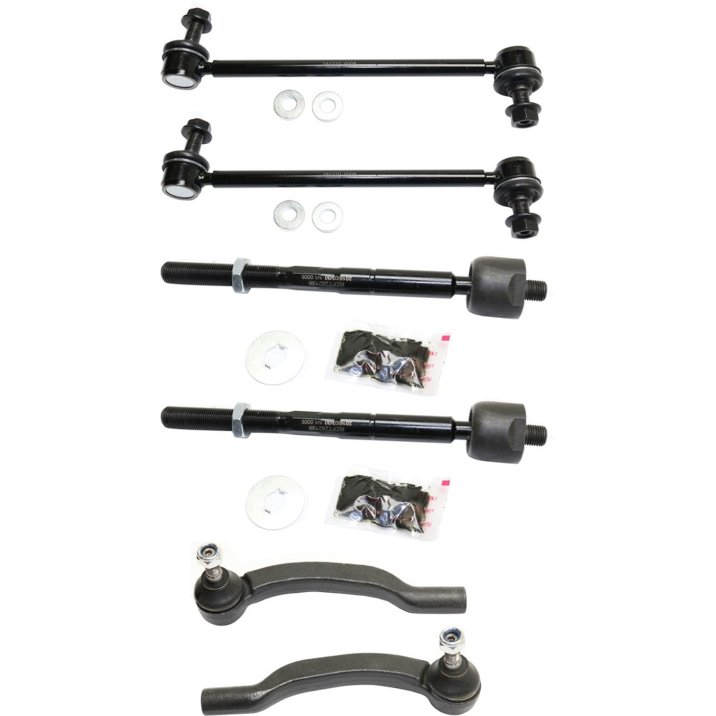 10-Piece Front Suspension Kit For 2004-2010 Toyota Sienna – Tie Rods, Control Arms, Ball Joints & More