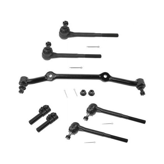 Tie Rod End and Center Link Kit 7 Piece - Compatible with 1991 - 1995 GMC Sonoma RWD 1992 1993 1994