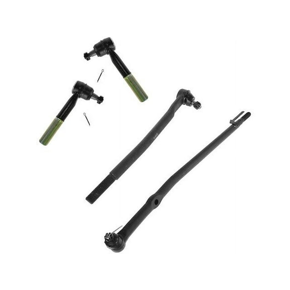 Tie Rod End and Drag Link Kit 4 Piece - Compatible with 2000 - 2005 Ford Excursion RWD 2001 2002 2003 2004