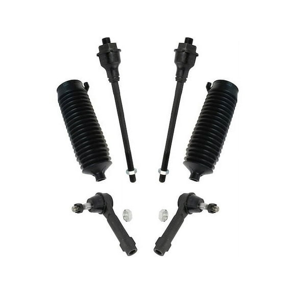 Tie Rod End and Steering Bellows Kit 6 Piece - Compatible with 2002 - 2006 Cadillac Escalade EXT 2003 2004 2005