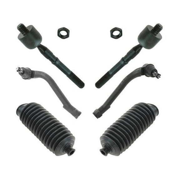 Tie Rod End and Steering Bellows Kit 6 Piece - Compatible with 2012 - 2017 Hyundai Azera 2013 2014 2015 2016
