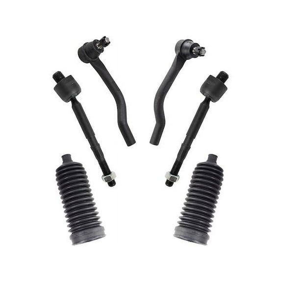 Tie Rod End and Steering Bellows Kit 6 Piece - Compatible with 2016 - 2019 Honda Civic 2017 2018