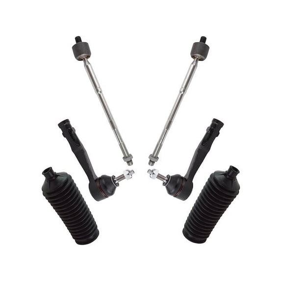 Tie Rod End and Steering Bellows Kit 6 Piece - Compatible with 2017 - 2020 Jeep Compass 2.4L 4-Cylinder 2018 2019