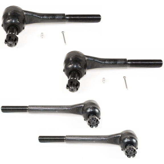 Tie Rod Ends Set of 4 Front Driver & Passenger Side Inner Interior Inside