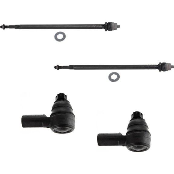 Tie Rod Ends Set of 4 Front Driver & Passenger Side Inner Interior Inside