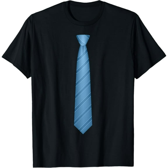 Tie Shirts & Humorous Ideas Light Blue Tie, Necktie Funny Dress Graphic T-Shirt100% cotton short-sleeved shirt for both men and women