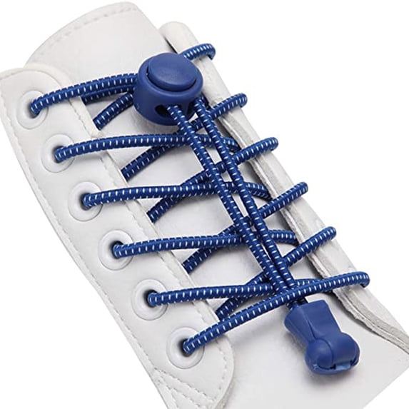No Tie Shoelaces Elastic Round Shoe Laces with Tension Lock for Sneakers Casual Shoes Universal Fit One Size Fits All Lazy Shoelace Replacement 1 Pair (only one shoelace)
