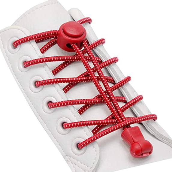 No Tie Shoelaces Elastic Shoe Laces with Tension Locking Buckle for Sneakers Boots Casual Shoes Adults Seniors Runners Athletes, Quick Install Tieless Shoelaces Style C 1 Pair (only one shoelace)