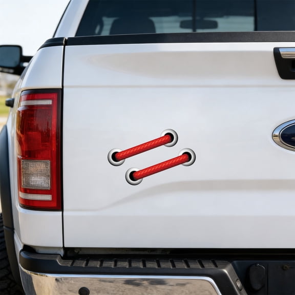 Tie Stitches Graphic Car Decal Sticker,Cartoon Stitch,Fun car Accessory,Fun Bandage Decal for Bumper, Trunk,Window,Side,Wound Sticker,Red,2PC