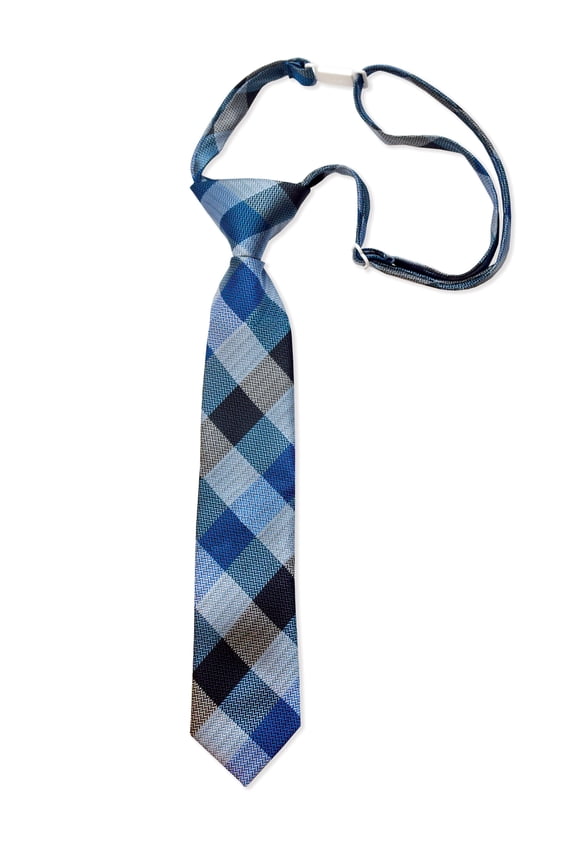 Tie, Tied To Eternity Blue Plaid Boys