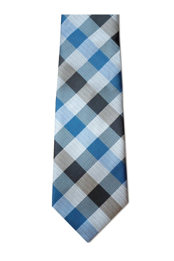 Tie, Tied To Eternity Blue Plaid Mens
