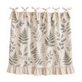 thumbnail image 1 of Tie Top Linen Botanical Oven Curtain 21 X 30 Inch Light Filtering Rustic Farmhouse Kitchen Window Decor for Small Windows, 1 of 3