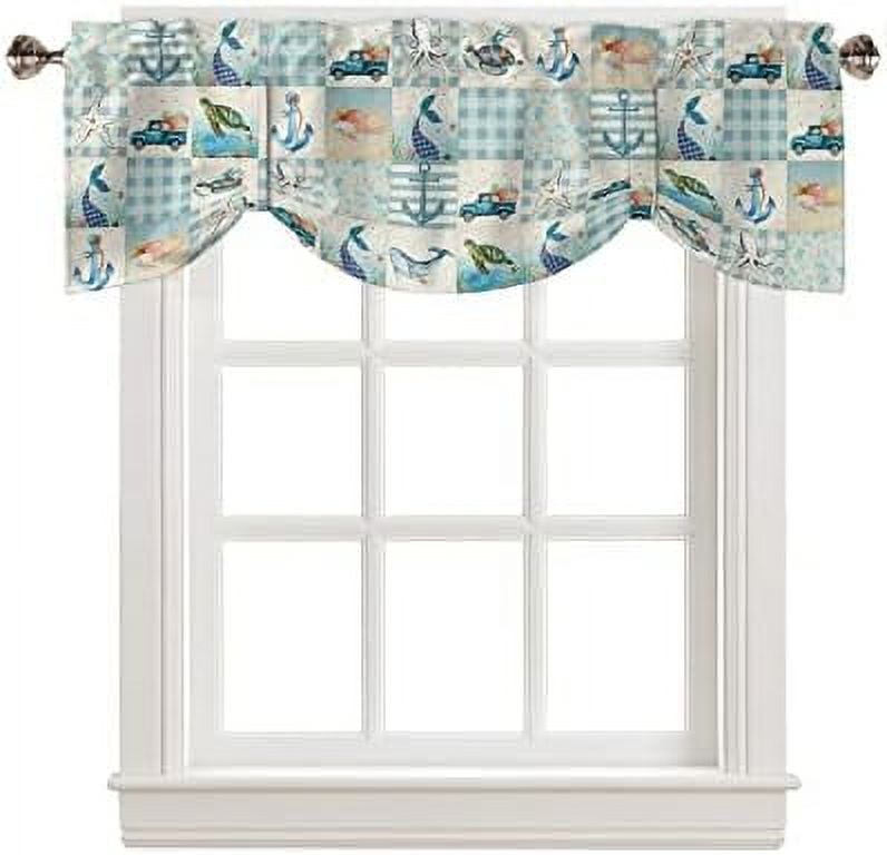 Tie Up Valance Curtains for Living Room Kitchen Valances for Windows