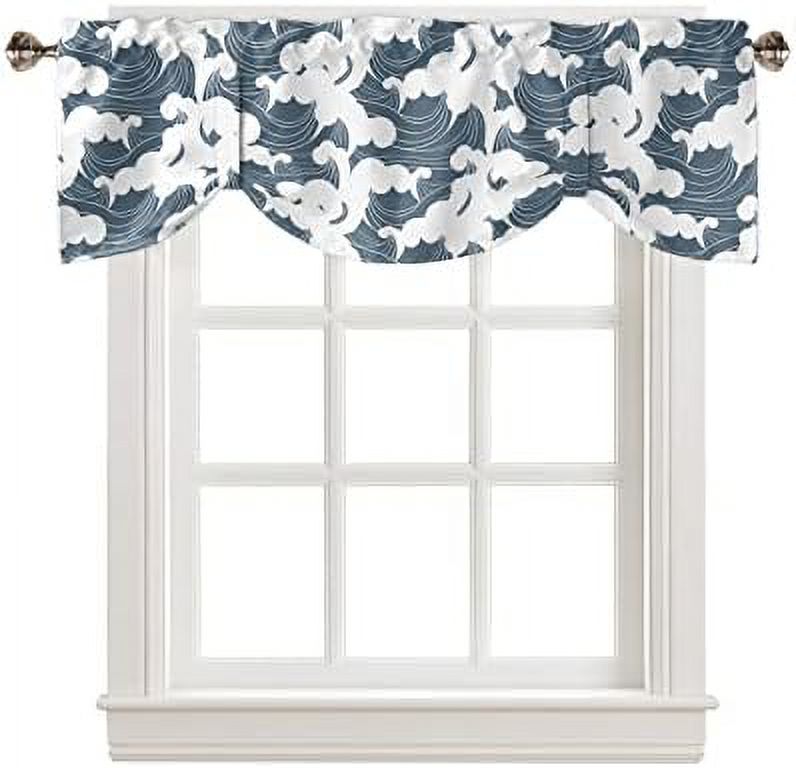 Tie Up Valance Curtains for Living Room Kitchen Valances for Windows ...