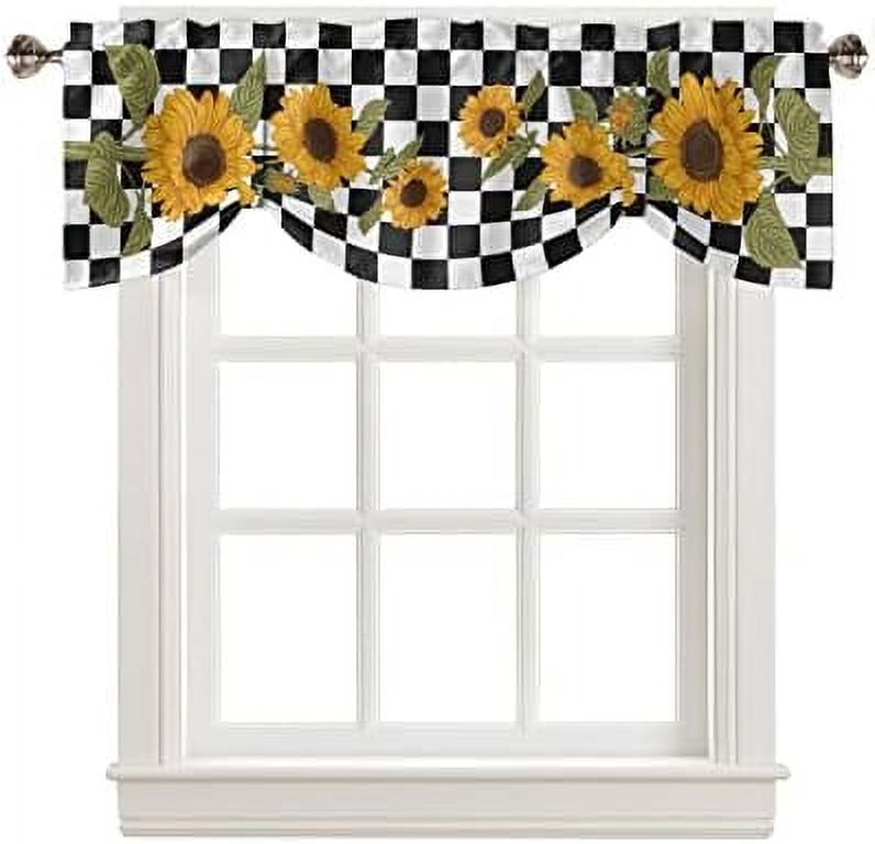 Tie Up Valance Curtains for Living Room Kitchen Valances for Windows