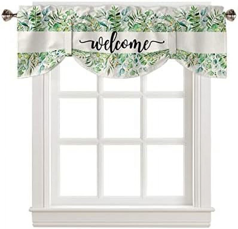 Tie Up Valance Eucalyptus Leaf Summer Plant Vintage Farm