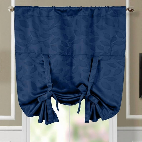 Tie Up Window Curtain Shade ( 37" W X 63" L) Virginia Rod Pocket Room Darkening