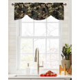 thumbnail image 1 of Tie Up Valance Curtain for Kitchen,Abstract Camouflages Texture Rod Pocket Short Curtains Adjustable Tie-Up Shade Valances,Retro Camo Pattern Window Treatment for Bathroom Living Room Bedroom, 1 of 8