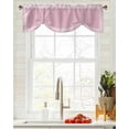thumbnail image 1 of Tie Up Valance Curtain for Kitchen,Abstract Greek Inspired Key Pattern Rod Pocket Short Curtains Adjustable Tie-Up Shade Valances,Twist Stripe on Pink Window Treatment for Bathroom Living Room, 1 of 8