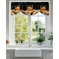 thumbnail image 1 of Tie Up Valance Curtain for Kitchen,Cigarettes Whiskies Alcoholic Cognac Rod Pocket Short Curtains Adjustable Tie-Up Shade Valances,Farm Wood Grain Window Treatment for Bathroom Living Room Bedroom, 1 of 8