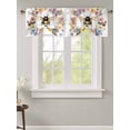 thumbnail image 1 of Tie Up Valance Curtain for Kitchen,Colorful Flower Wreath Bee Rod Pocket Short Curtains Adjustable Tie-Up Shade Valances,Rustic Farmhouse Floral Theme Window Treatment for Bathroom Living Room, 1 of 8