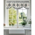thumbnail image 1 of Tie Up Valance Curtain for Kitchen,Farm Aztec Bohemian Geometric Rod Pocket Short Curtains Adjustable Tie-Up Shade Valances,Green Brown Ethnic Wind Window Treatment for Bathroom Living Room Bedroom, 1 of 8