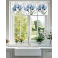 thumbnail image 1 of Tie Up Valance Curtain for Kitchen,Farm Spring Blue Blossom Tulip Rod Pocket Short Curtains Adjustable Tie-Up Shade Valances,Abstract Flower on White Window Treatment for Bathroom Living Room Bedroom, 1 of 8
