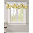 thumbnail image 1 of Tie Up Valance Curtain for Kitchen,Farm Yellow Flowers Rod Pocket Short Curtains Adjustable Tie-Up Shade Valances,Country Floral Bee Plaid Window Treatment for Bathroom Living Room Bedroom, 1 of 8
