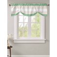thumbnail image 1 of Tie Up Valance Curtain for Kitchen,Geometric Green Beige Striped Rod Pocket Short Curtains Adjustable Tie-Up Shade Valances,Gradient Watercolor Line Window Treatment for Bathroom Living Room Bedroom, 1 of 8