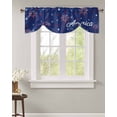 thumbnail image 1 of Tie Up Valance Curtain for Kitchen, Independence Day America Firework Rod Pocket Short Curtains Adjustable Tie-Up Shade Valances, Patriotic Red Star Blue Window Treatment for Bathroom Living Room Bedroom, 1 of 7