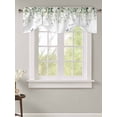 thumbnail image 1 of Tie Up Valance Curtain for Kitchen,Pastoral Butterfly Watercolor Leaves Rod Pocket Short Curtains Adjustable Tie-Up Shade Valances,Green Eucalyptus Leaves on White Window Treatment for Living Room, 1 of 8