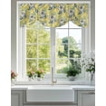 thumbnail image 1 of Tie Up Valance Curtain for Kitchen, Retro Abstract Cashew Flower on Yellow Rod Pocket Short Curtains Adjustable Tie-Up Shade Valances, Boho Ethnic Style Window Treatment for Bathroom Living Room Bedroom, 1 of 7