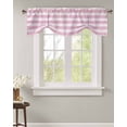 thumbnail image 1 of Tie Up Valance Curtain for Kitchen, Retro Pink Stripes on Linen Rod Pocket Short Curtains Adjustable Tie-Up Shade Valances, Farmhouse Abstract Art Window Treatment for Bathroom Living Room Bedroom, 1 of 7