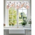 thumbnail image 1 of Tie Up Valance Curtain for Kitchen,Retro Watercolor Floral Butterfly Rod Pocket Short Curtains Adjustable Tie-Up Shade Valances,Spring Ombre Flower Leaf Window Treatment for Bathroom Living Room, 1 of 8