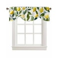 thumbnail image 1 of Tie Up Valance Curtain for Kitchen,Spring Pastoral Yellow Lemon Leaf Rod Pocket Short Curtains Adjustable Tie-Up Shade Valances,Summer Fruit Window Treatment for Bathroom Bedroom, 1 of 7