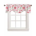 thumbnail image 1 of Tie Up Valance Curtain for Kitchen,Spring Watercolor Pink Flowers Leaves Rod Pocket Short Curtains Adjustable Tie-Up Shade Valances,Spring Botanical Window Treatment for Bathroom Bedroom, 1 of 7
