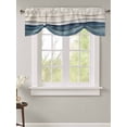 thumbnail image 1 of Tie Up Valance Curtain for Kitchen,Summer Beach Abstract Blue Wave Rod Pocket Short Curtains Adjustable Tie-Up Shade Valances,Seaside Gradient Water Ripple Window Treatment for Bathroom Living Room, 1 of 8
