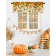 thumbnail image 1 of Tie Up Valance Curtain for Kitchen,Vintage Thanksgiving Maple Leaf Rod Pocket Short Curtains Adjustable Tie-Up Shade Valances,Country Plant on Linen Window Treatment for Bathroom Living Room Bedroom, 1 of 8