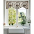 thumbnail image 1 of Tie Up Valance Curtain for Kitchen,Vintage Western Star Leaf Rod Pocket Short Curtains Adjustable Tie-Up Shade Valances,Farmhouse Retro Wood Board Window Treatment for Bathroom Living Room Bedroom, 1 of 8