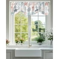 thumbnail image 1 of Tie Up Valance Curtain for Kitchen,Watercolor Undersea Life Coral Turtle Rod Pocket Short Curtains Adjustable Tie-Up Shade Valances,Marine Starfish Shell on White Window Treatment for Living Room, 1 of 8
